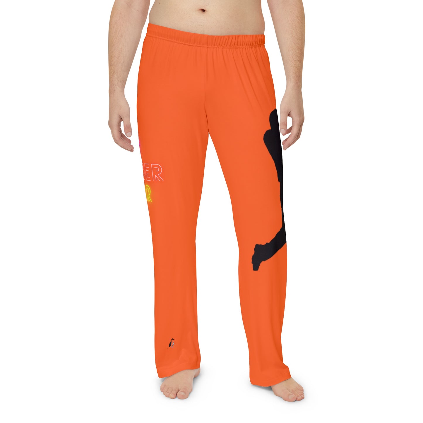 Men's Pajama Pants: Baseball Orange