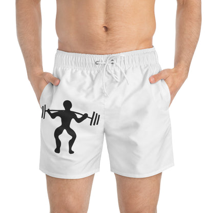 Swim Trunks: Weightlifting White