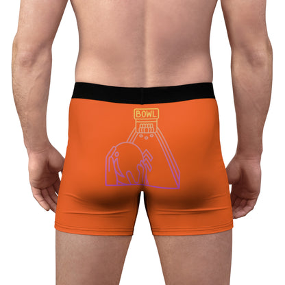 Men's Boxer Briefs: Bowling Orange