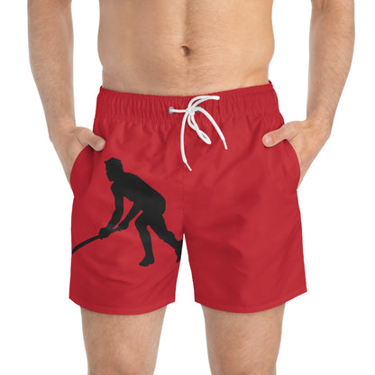 Swim Trunks: Hockey Dark Red