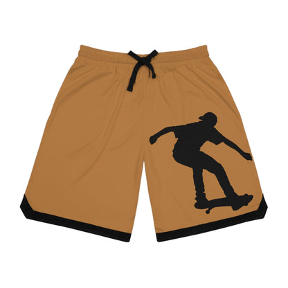 Basketball Rib Shorts: Skateboarding Lite Brown