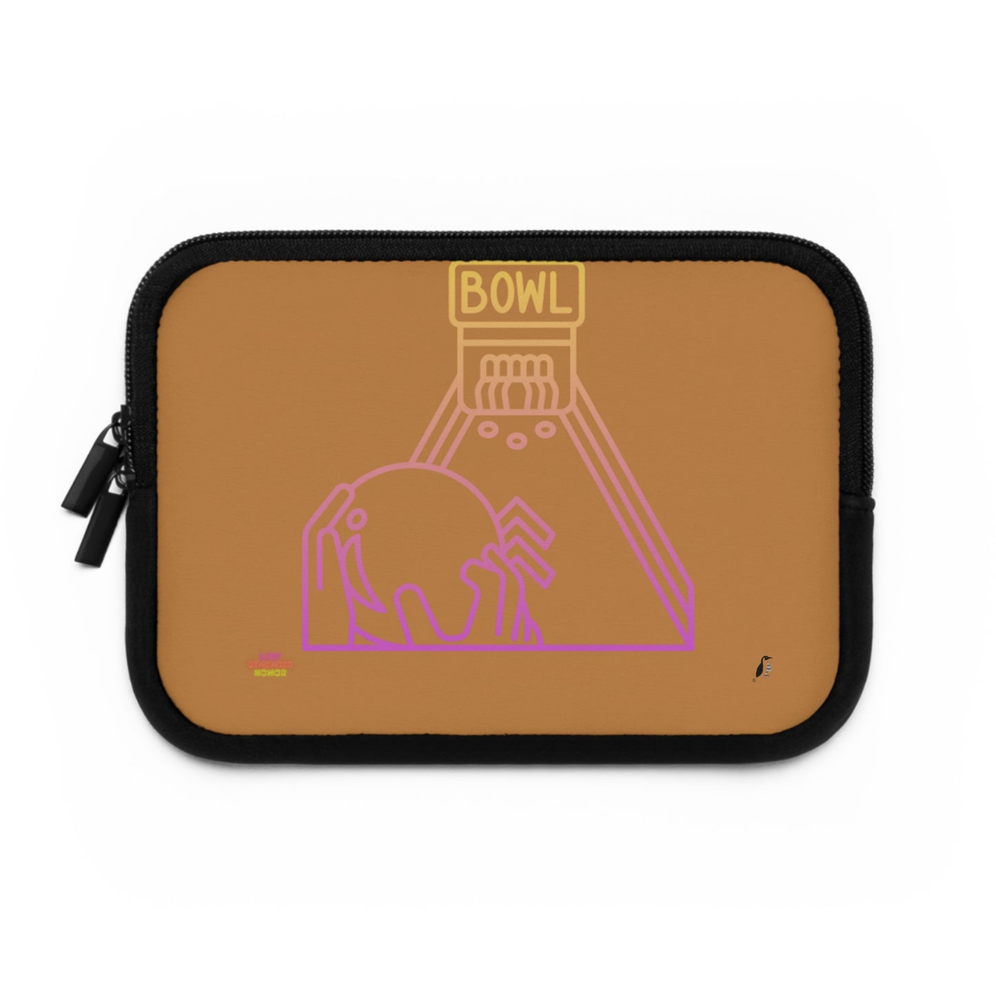 Laptop Sleeve: Bowling Lite Brown