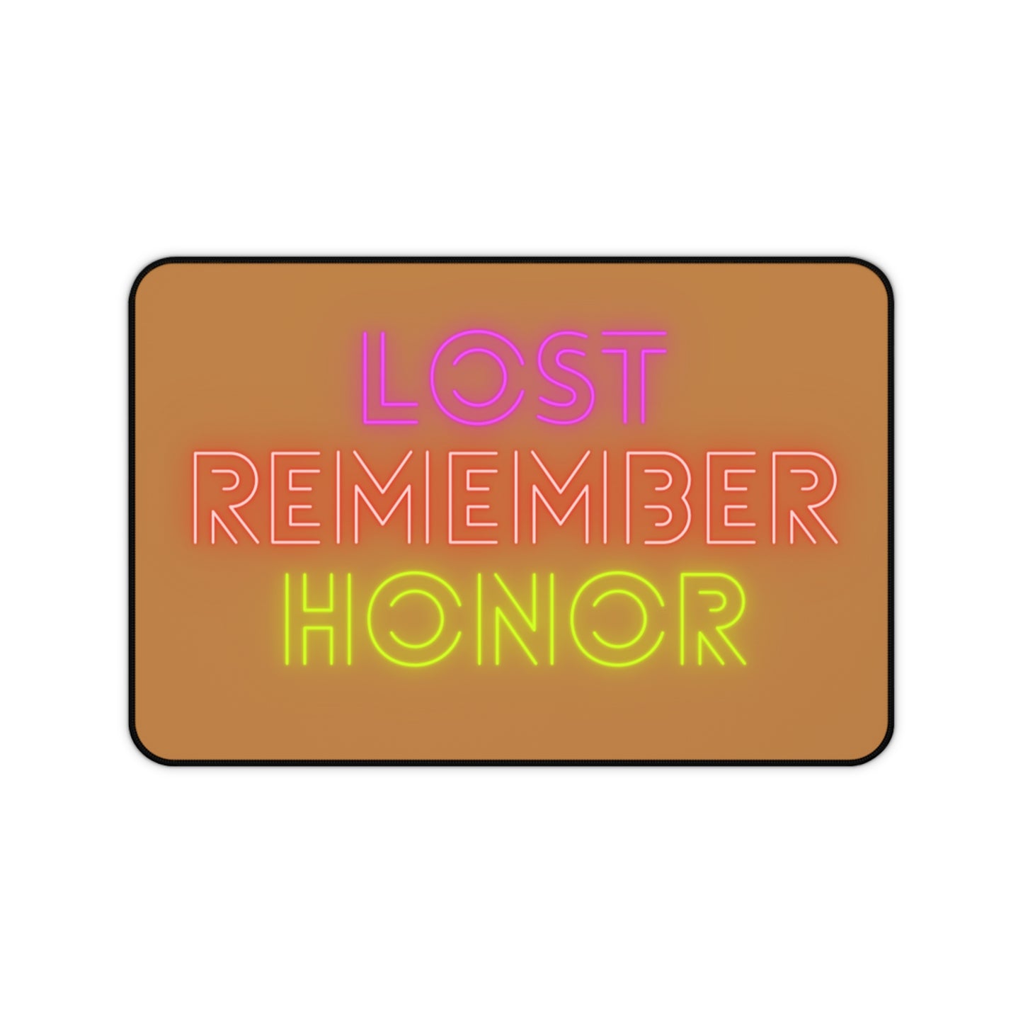 Desk Mat: Lost Remember Honor Lite Brown