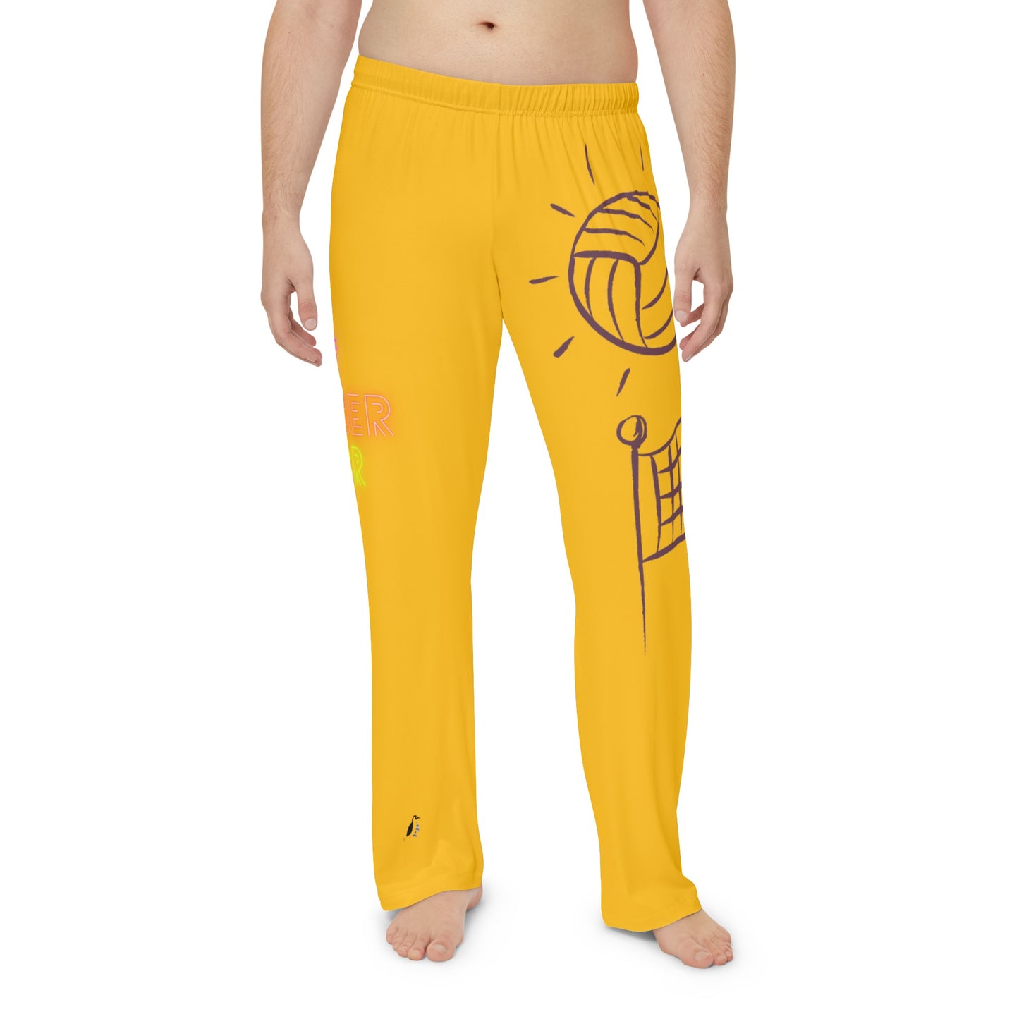 Men's Pajama Pants: Volleyball Yellow