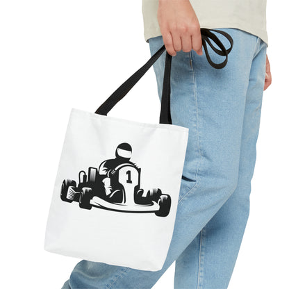 Tote Bag: Racing White