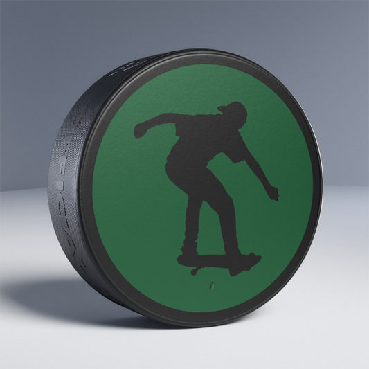 Hockey Puck: Skateboarding Dark Green