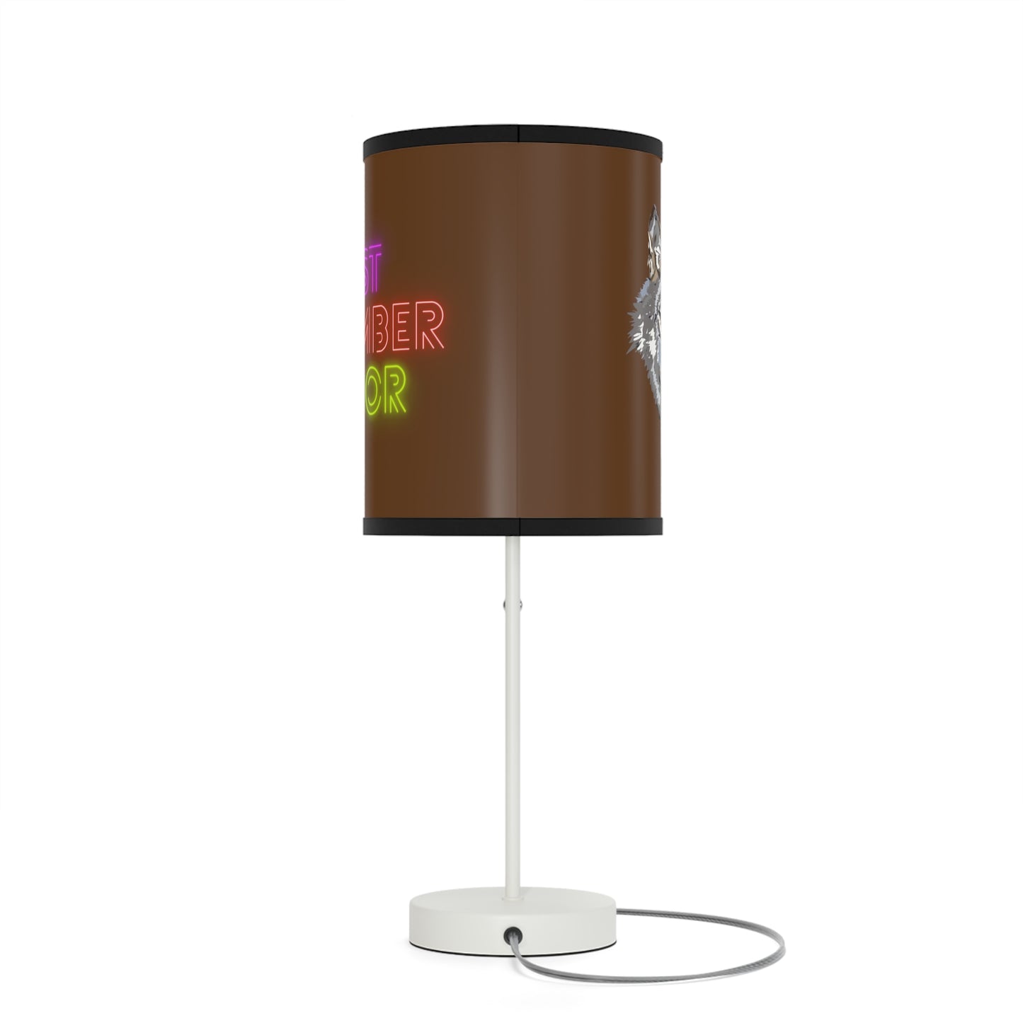 Lamp on a Stand, US|CA plug: Wolves Brown