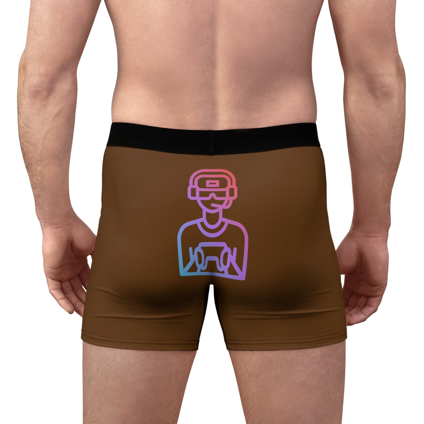 Men's Boxer Briefs: Gaming Brown