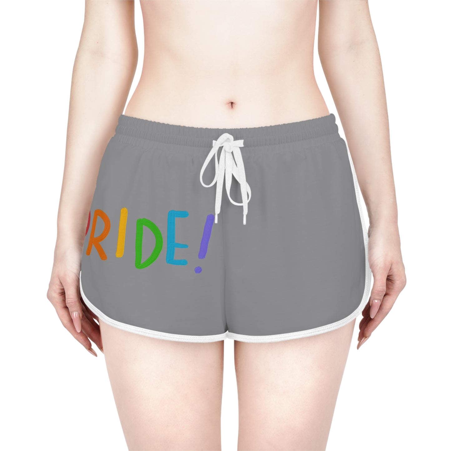 Women's Relaxed Shorts: LGBTQ Pride Grey