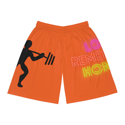 Basketball Shorts: Weightlifting Orange