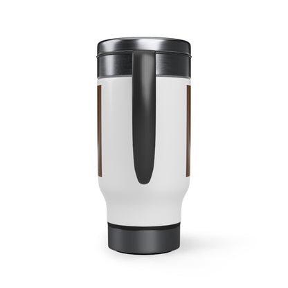 Stainless Steel Travel Mug with Handle, 14oz: Gaming Brown