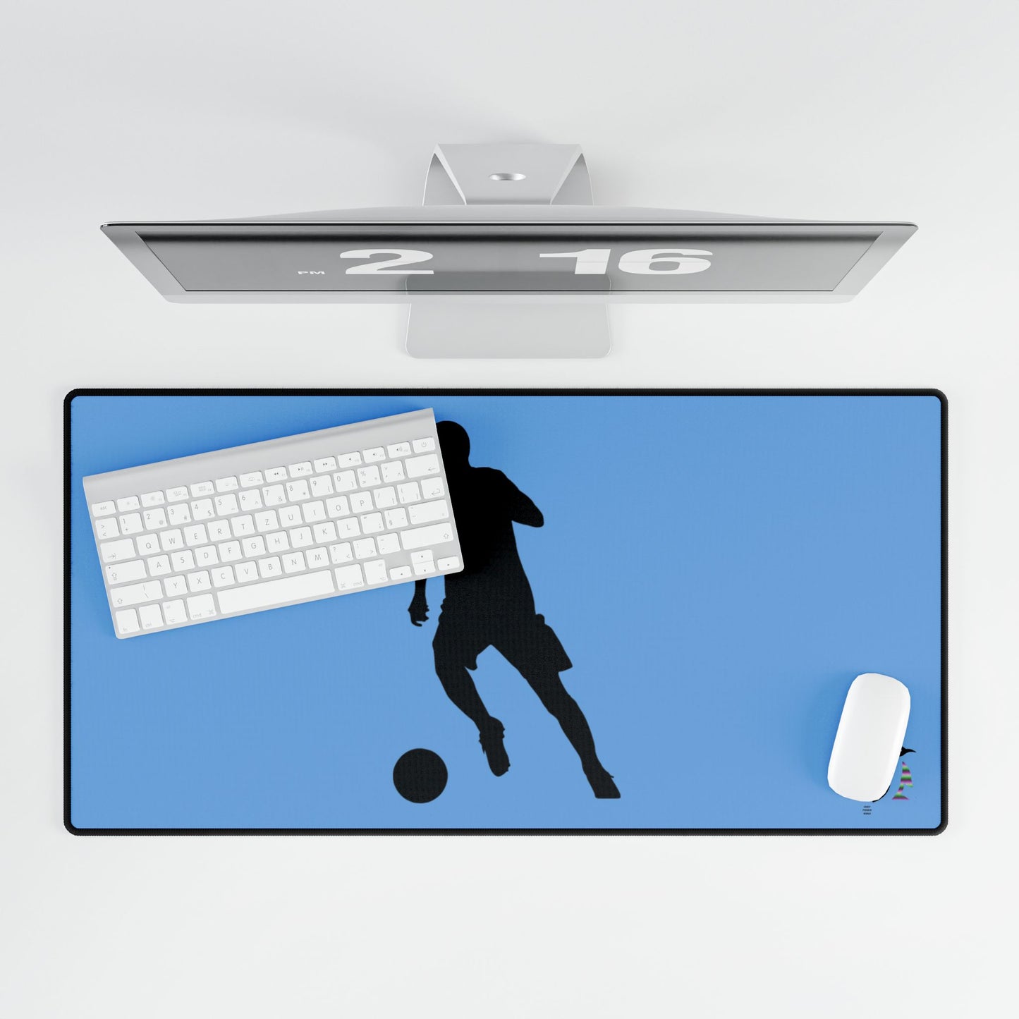 Desk Mats: Soccer Lite Blue