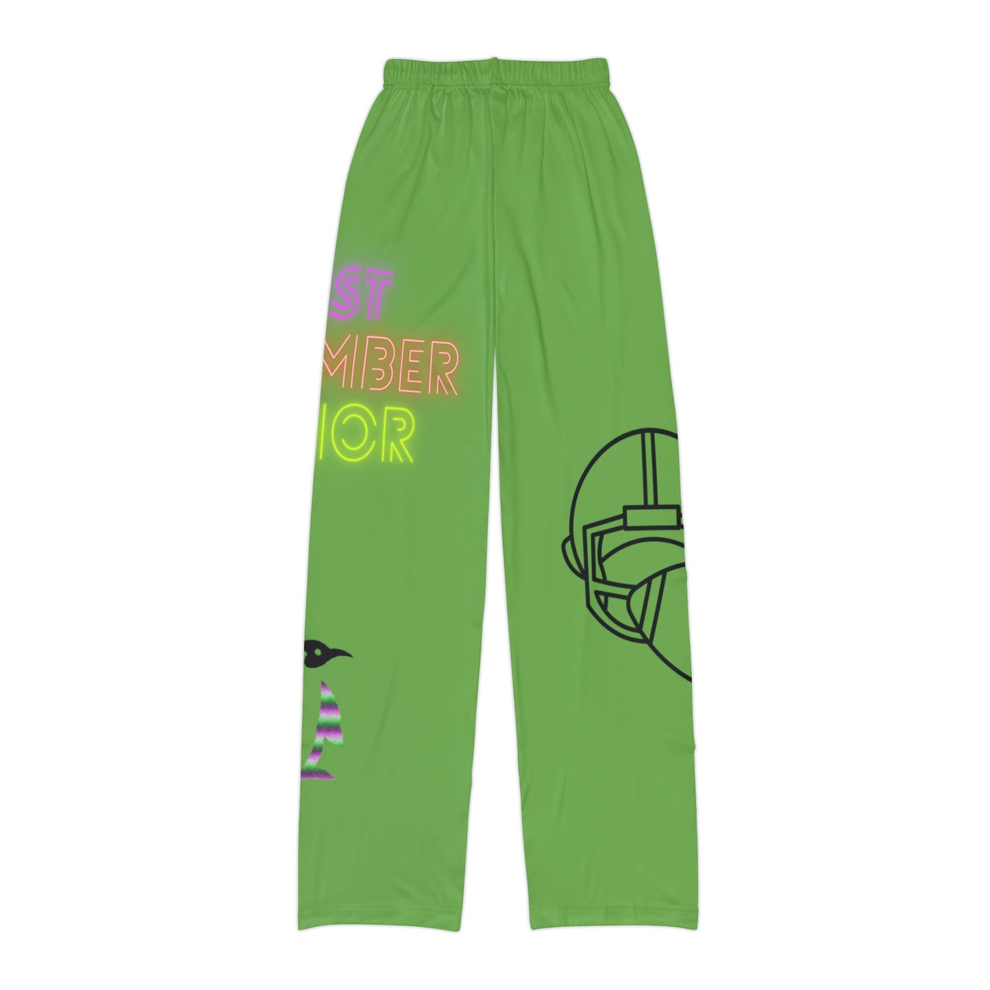 Kids Pajama Pants: Football Green