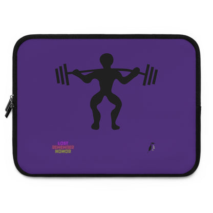 Laptop Sleeve: Weightlifting Purple