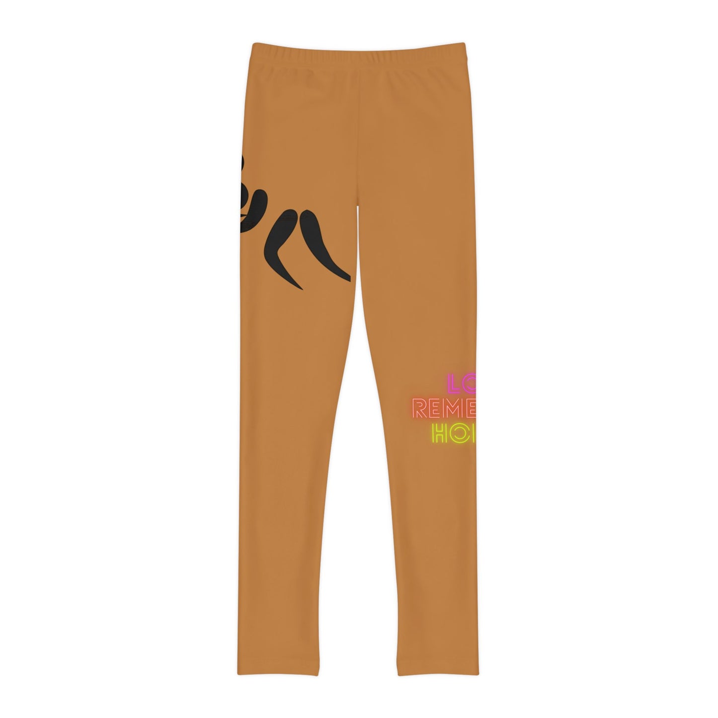 Youth Full-Length Leggings: Wrestling Lite Brown