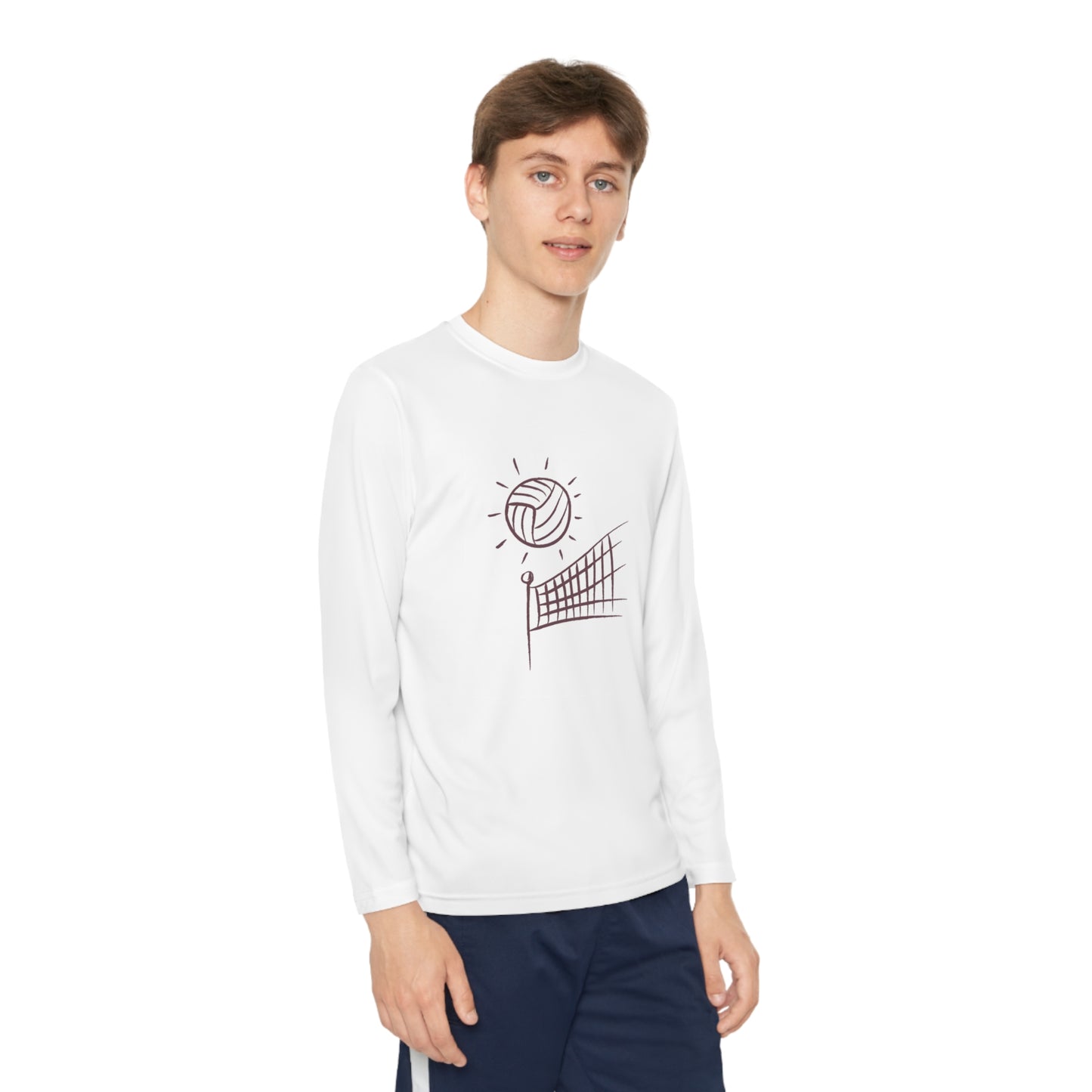 Youth Long Sleeve Competitor Tee: Volleyball