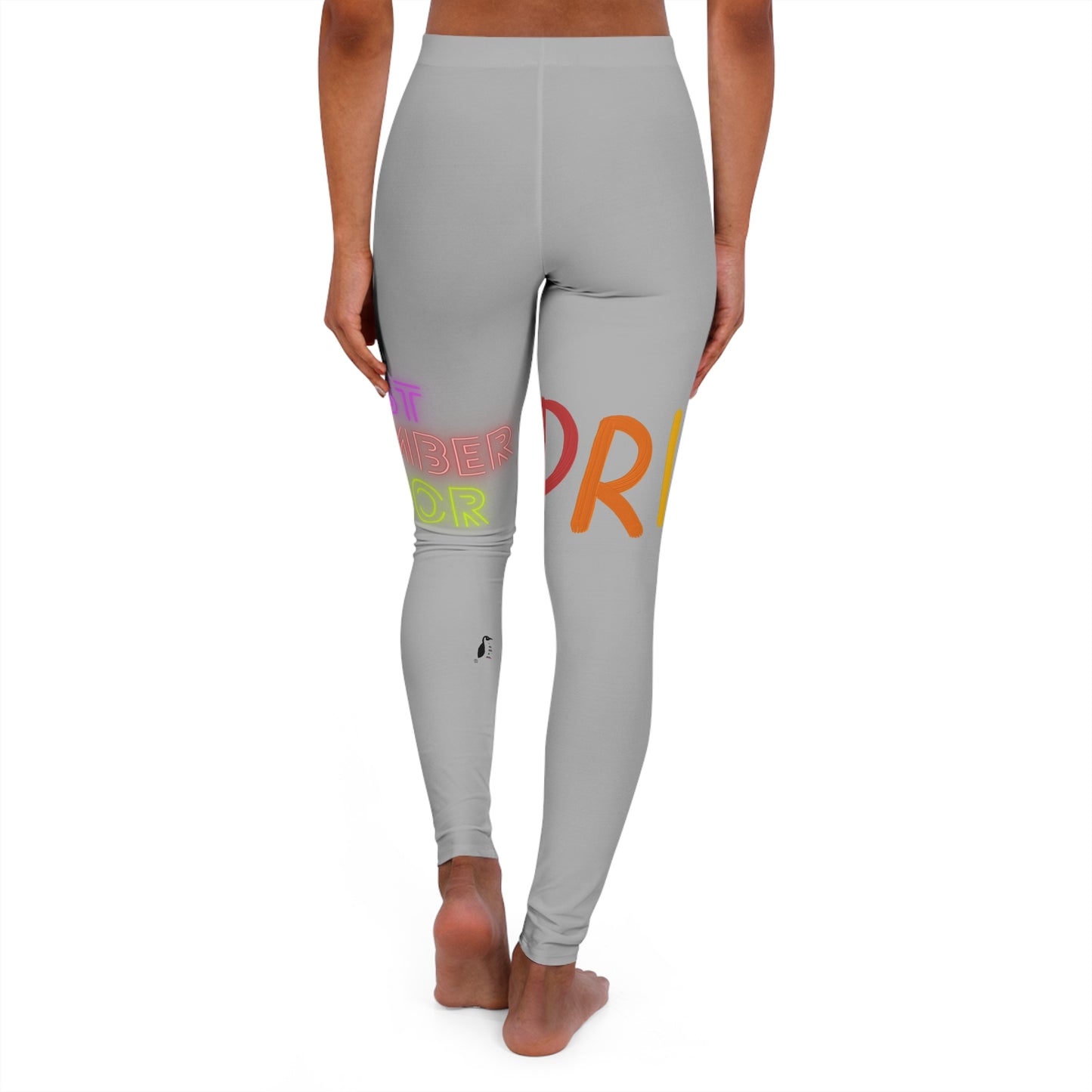 Women's Spandex Leggings: LGBTQ Pride Lite Grey