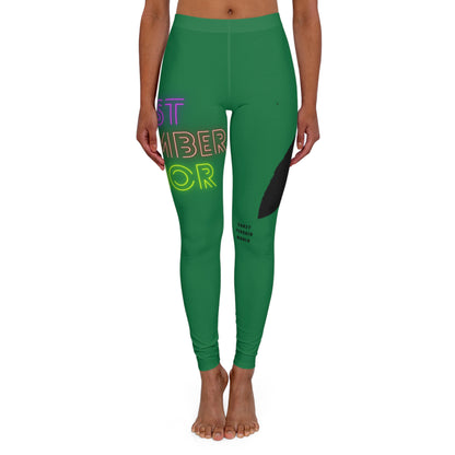 Women's Spandex Leggings: Lost Remember Honor Dark Green