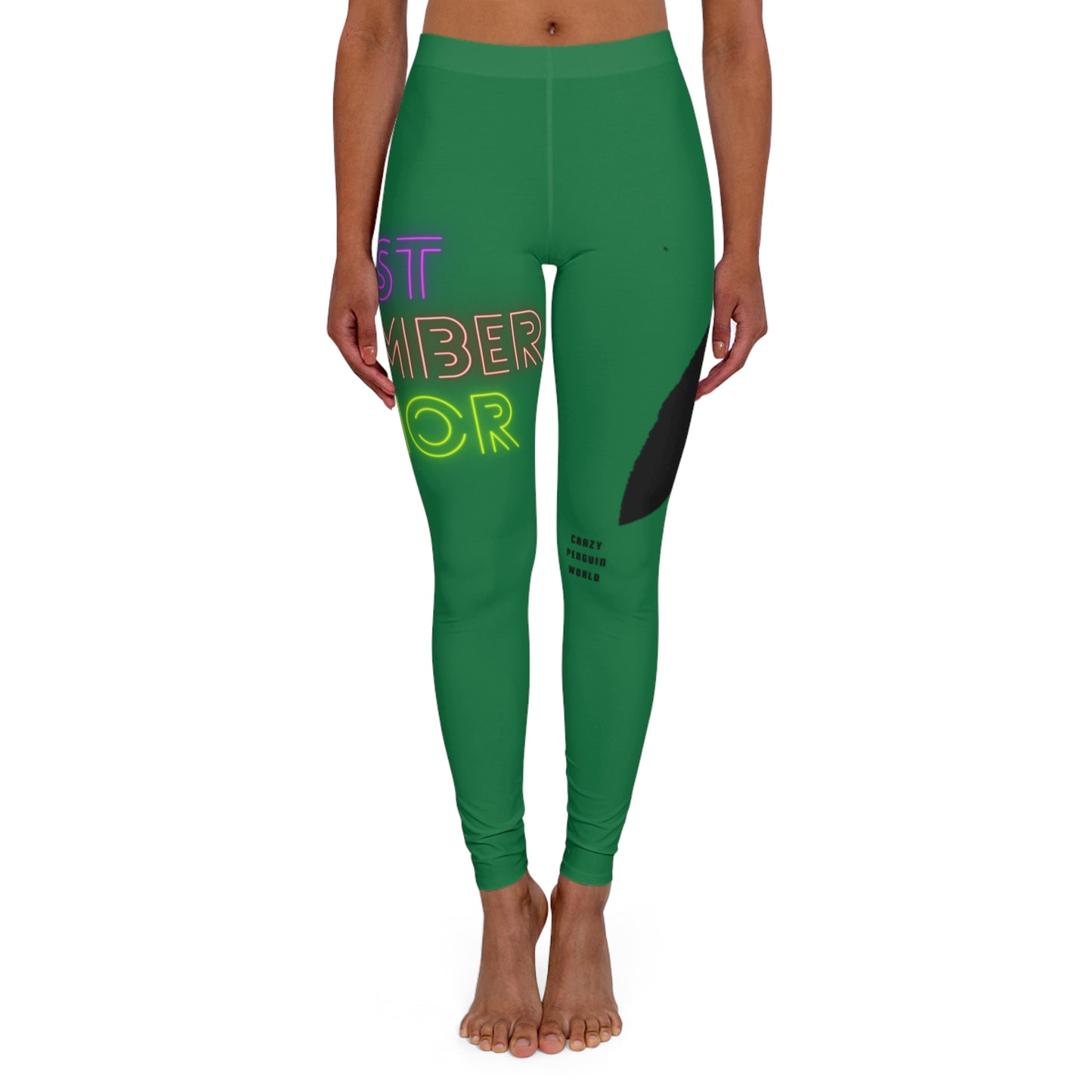 Women's Spandex Leggings: Lost Remember Honor Dark Green