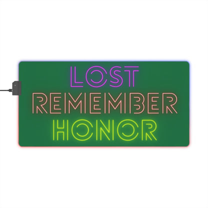 LED Gaming Mouse Pad: Lost Remember Honor Dark Green