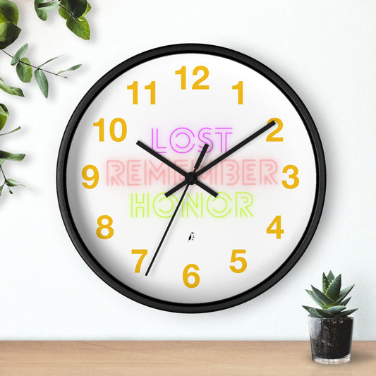 Wall clock: Lost Remember Honor Yellow
