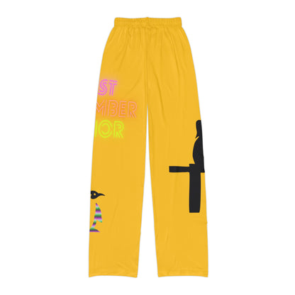 Kids Pajama Pants: Fishing Yellow