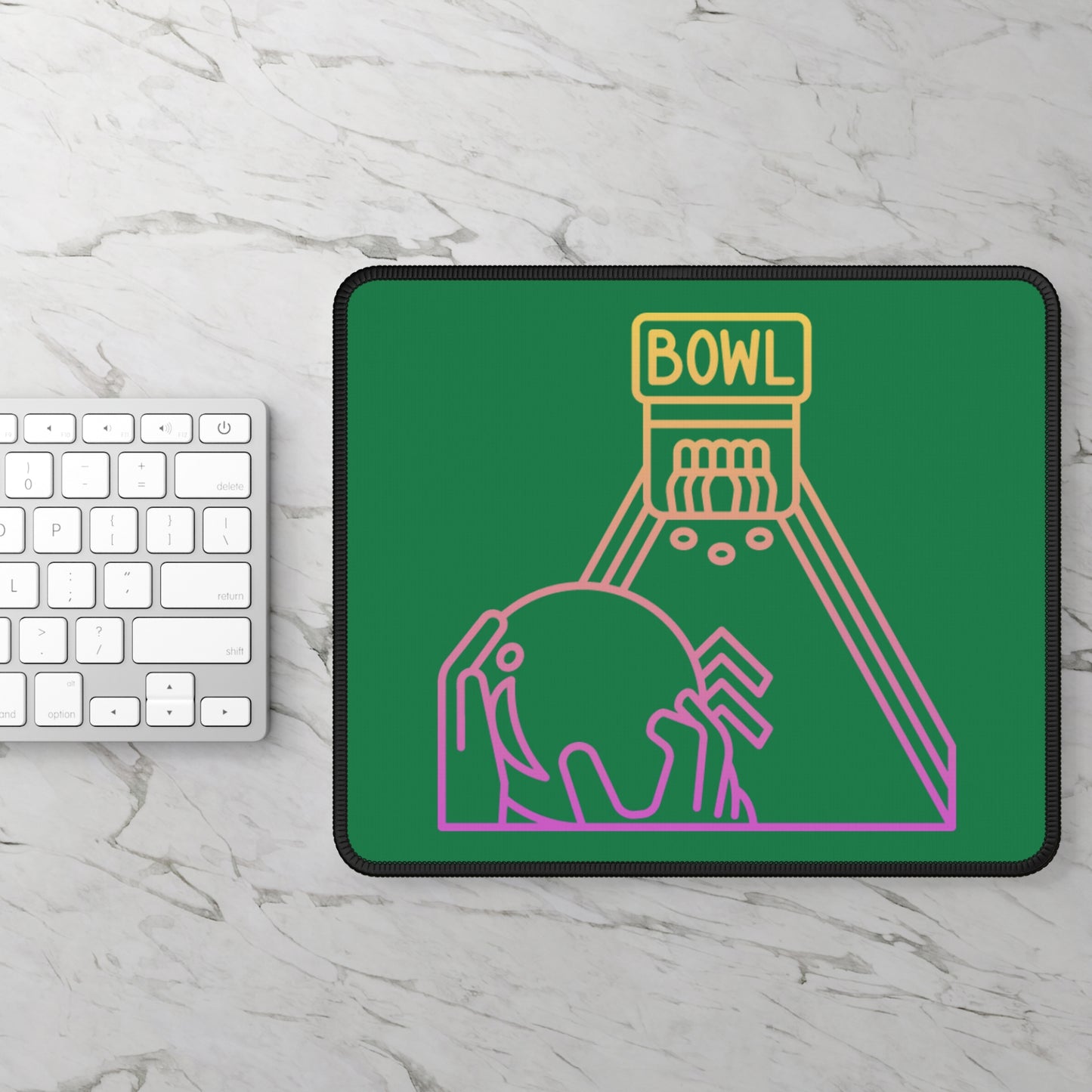 Gaming Mouse Pad: Bowling Dark Green