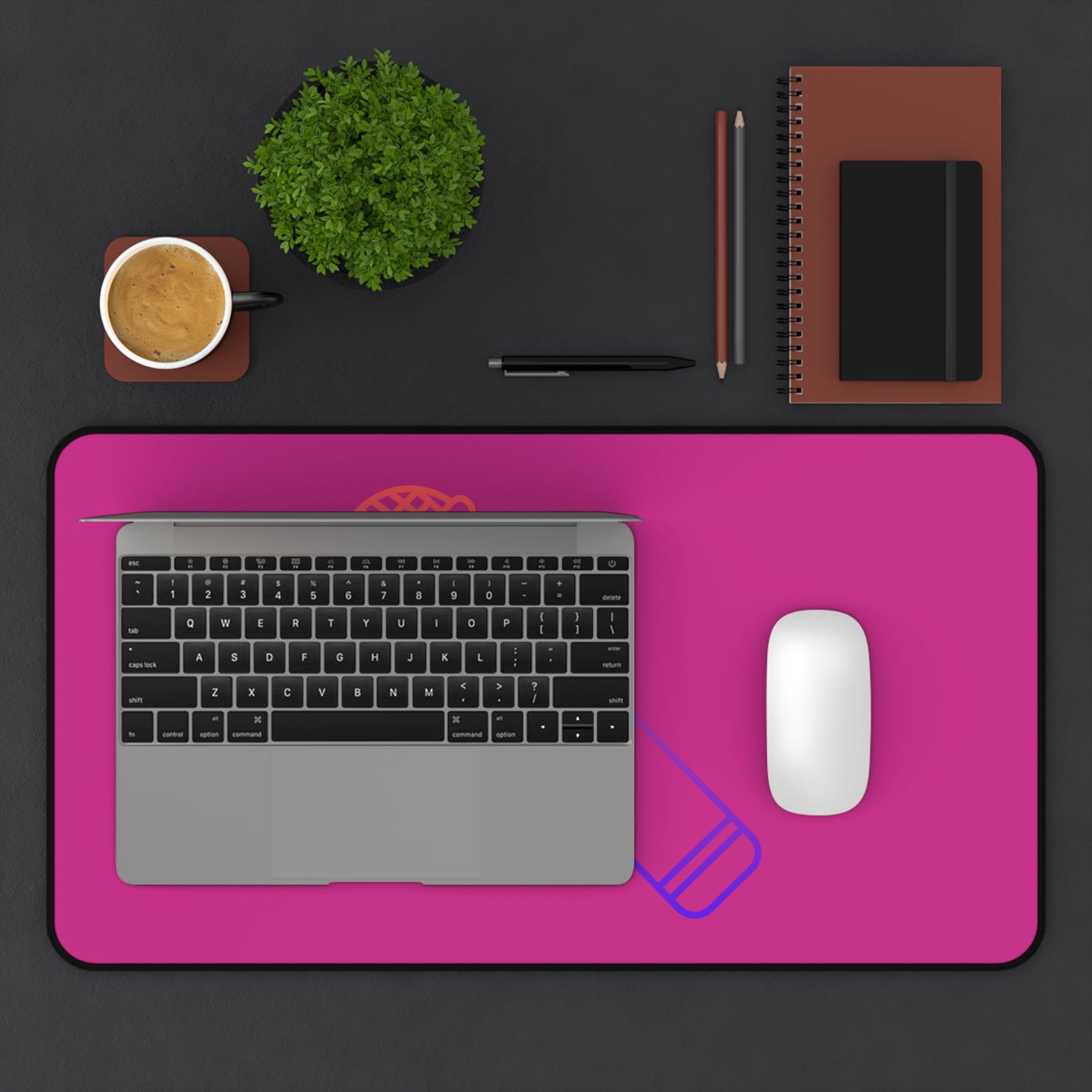 Desk Mat: Music Pink