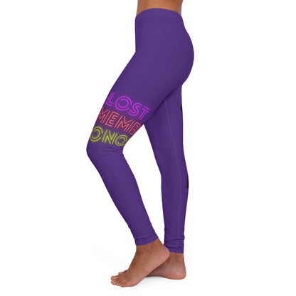 Women's Spandex Leggings: Tennis Purple