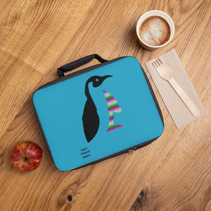 Lunch Bag: Crazy Penguin World Logo Turquoise