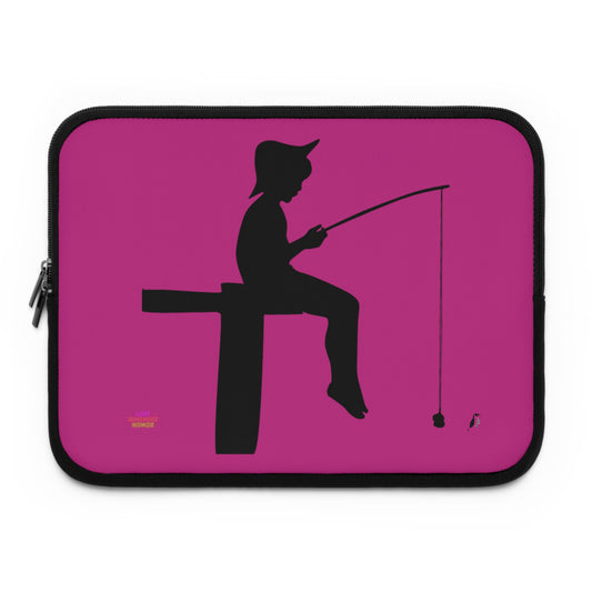 Laptop Sleeve: Fishing Pink