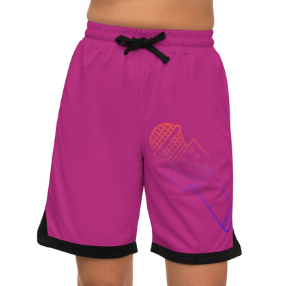 Basketball Rib Shorts: Music Pink