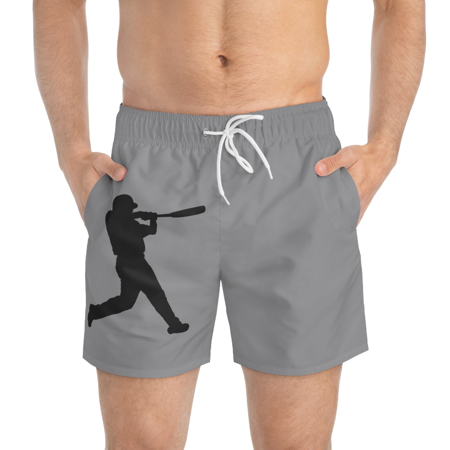 Swim Trunks: Baseball Grey