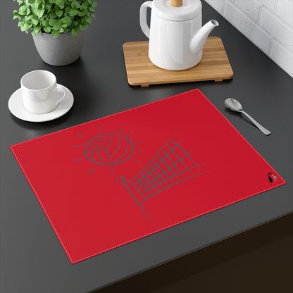 Placemat, 1pc: Volleyball Dark Red