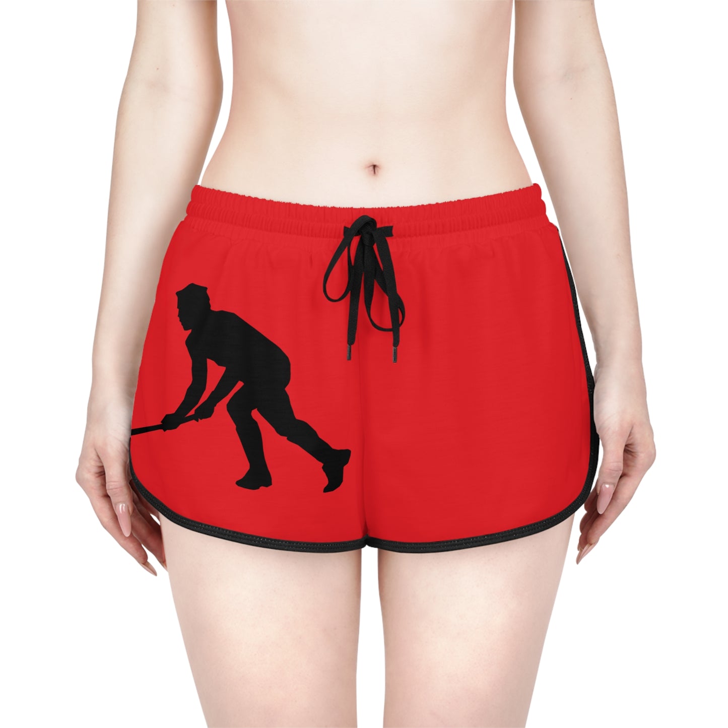 Women's Relaxed Shorts: Hockey Red