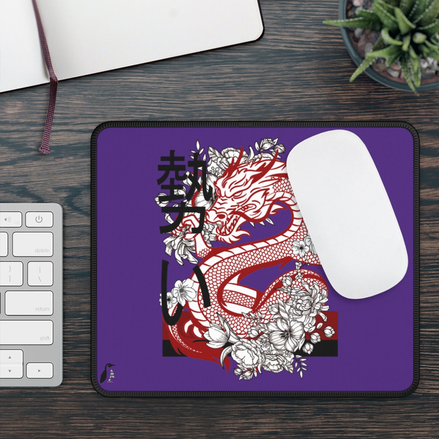 Gaming Mouse Pad: Dragons Purple