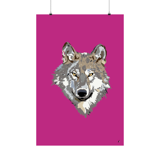 Premium Matte Vertical Posters: Wolves Pink
