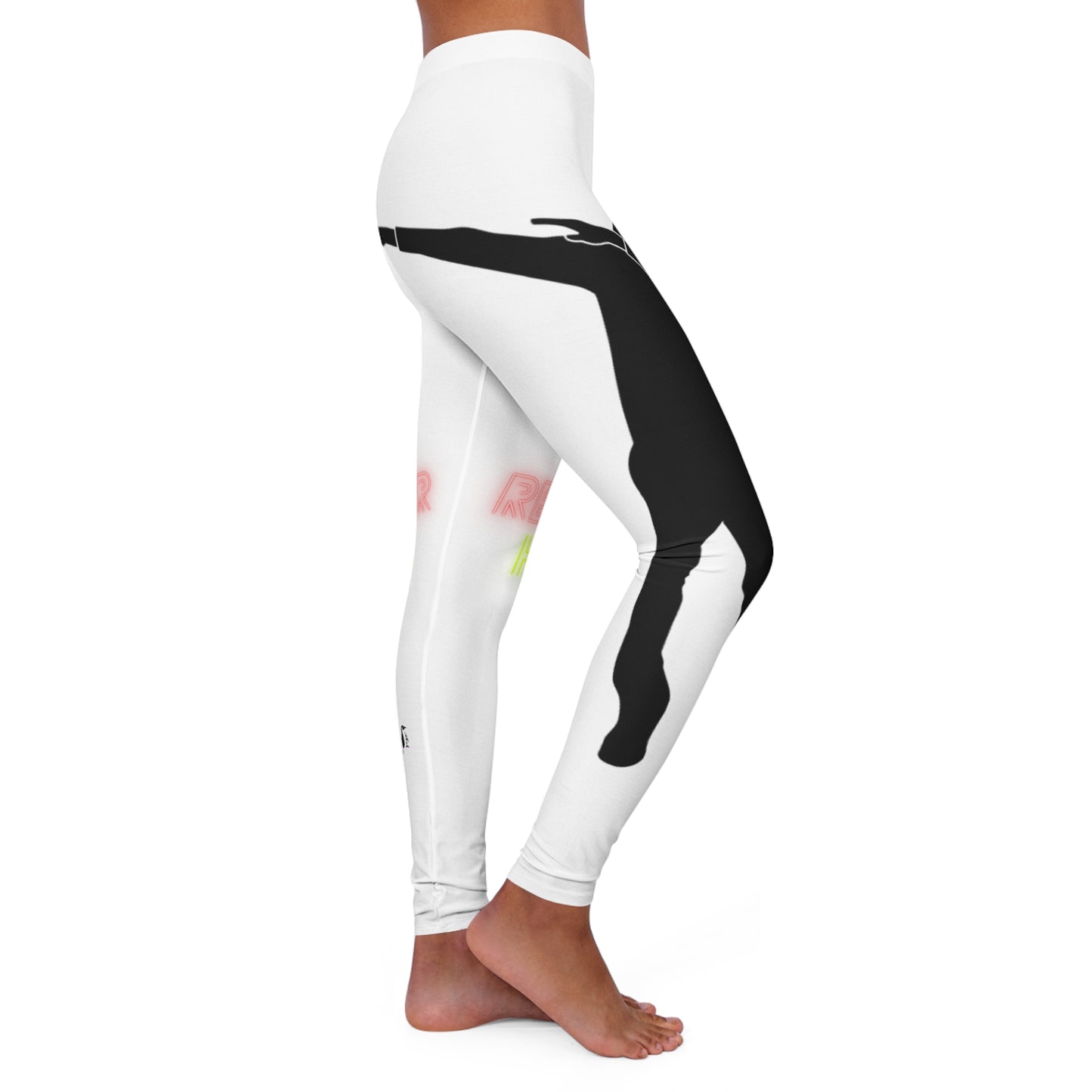 Women's Spandex Leggings: Dance White