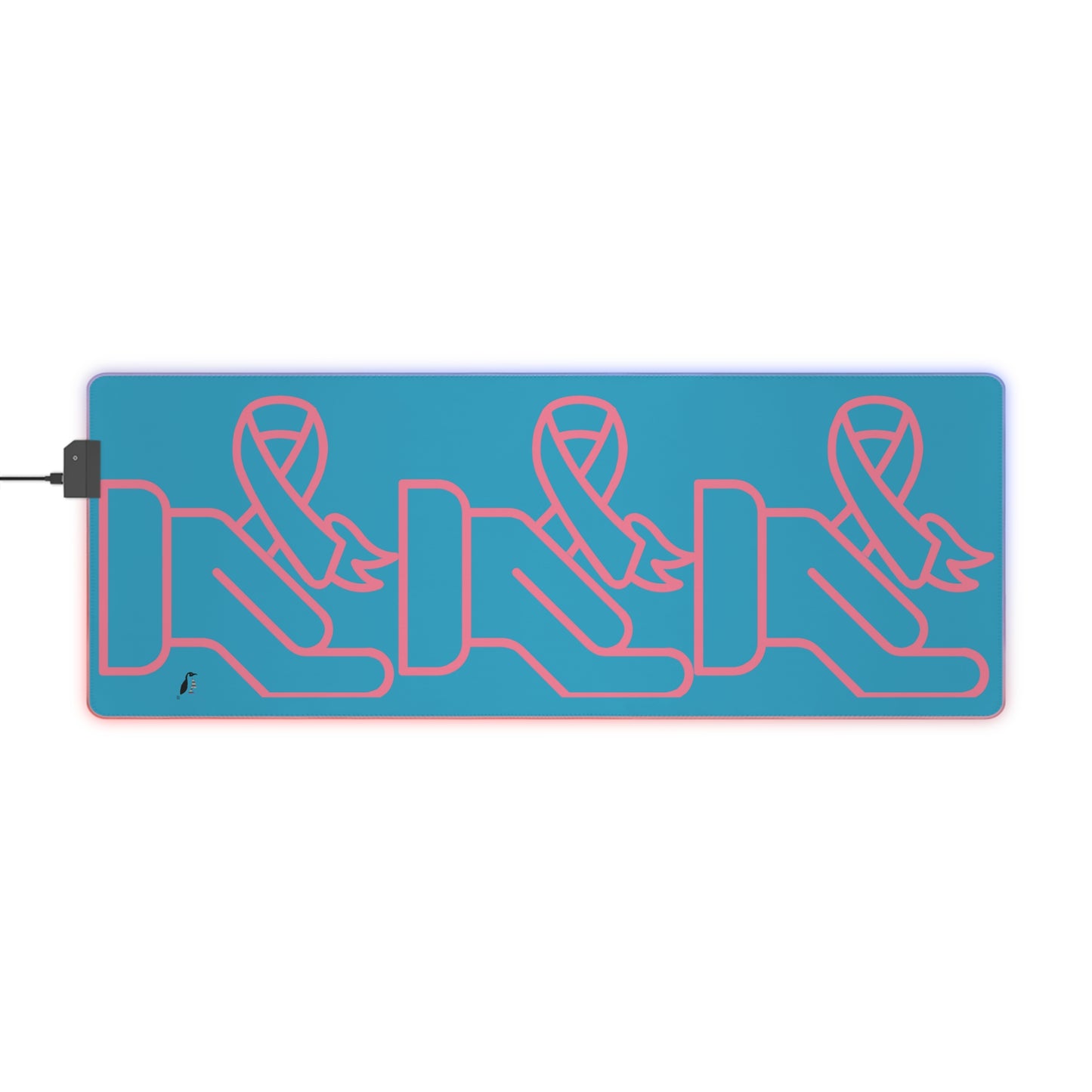 LED Gaming Mouse Pad: Fight Cancer Turquoise