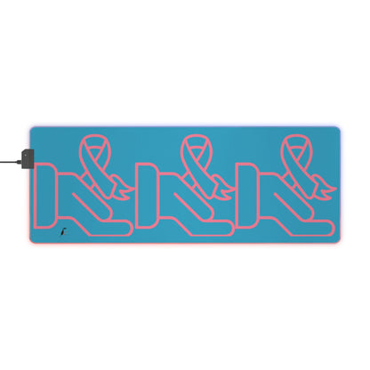 LED Gaming Mouse Pad: Fight Cancer Turquoise