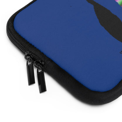 Laptop Sleeve: Crazy Penguin World Logo Dark Blue