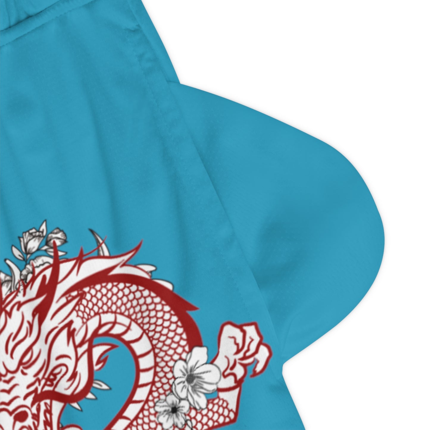 Basketball Rib Shorts: Dragons Turquoise