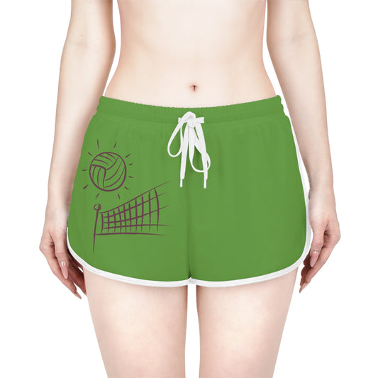 Women's Relaxed Shorts: Volleyball Green