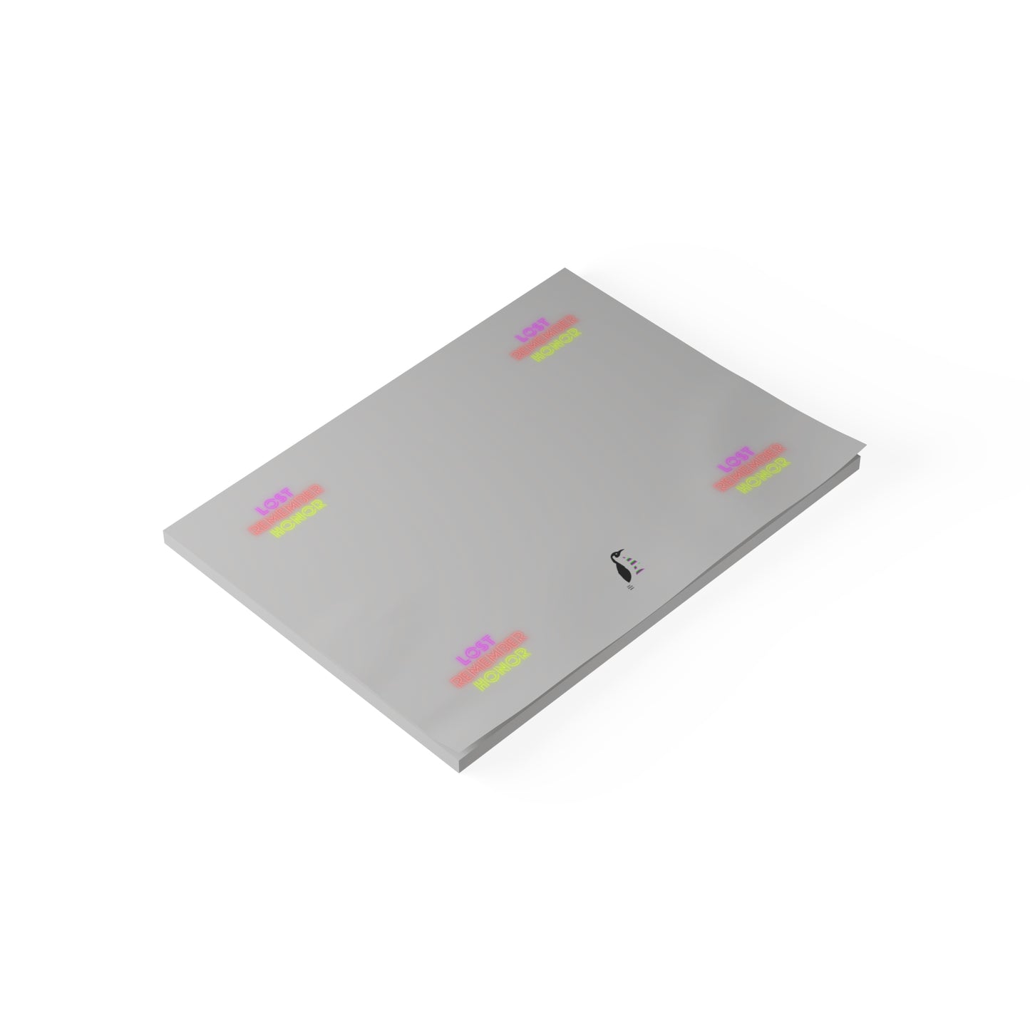 Post-it® Note Pads: Lost Remember Honor Lite Grey