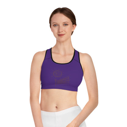 Sports Bra: Volleyball Purple