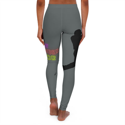 Women's Spandex Leggings: Baseball Dark Grey