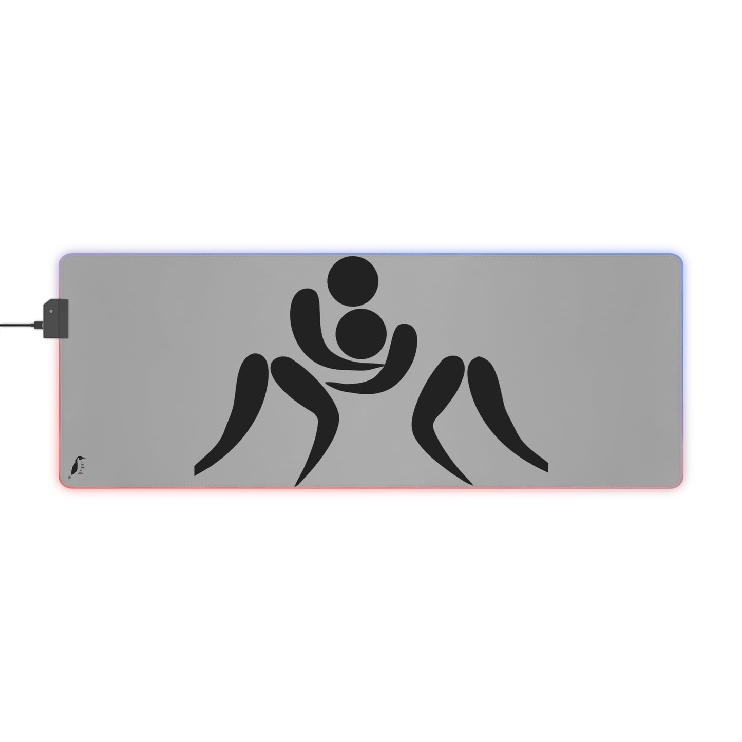 LED Gaming Mouse Pad: Wrestling Lite Grey