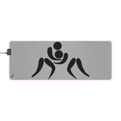 LED Gaming Mouse Pad: Wrestling Lite Grey