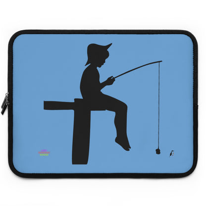 Laptop Sleeve: Fishing Lite Blue