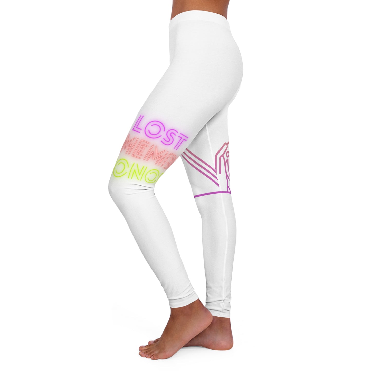 Women's Spandex Leggings: Bowling White